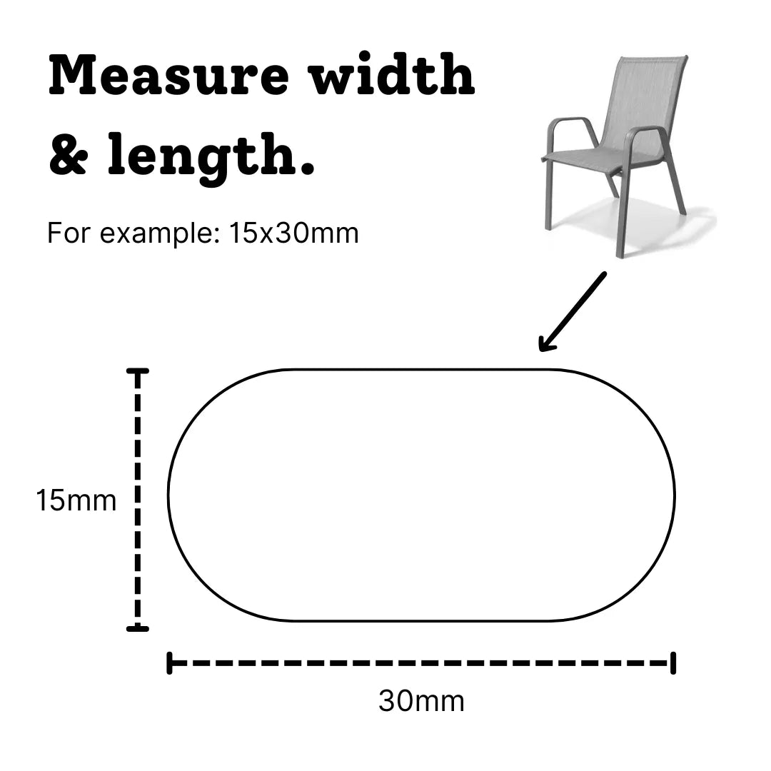 Oval Silicone Chair Cap - Outdoor Furniture Leg Protection