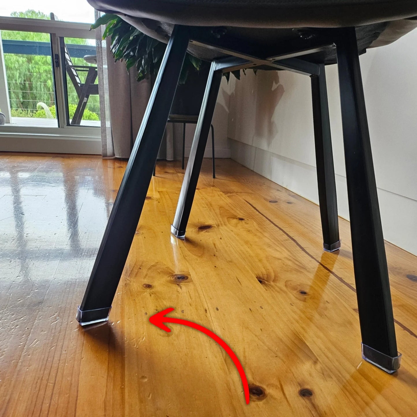 Rectangular Felt Silicone Chair Leg Protectors | Extra-Durable Chair Floor Protectors