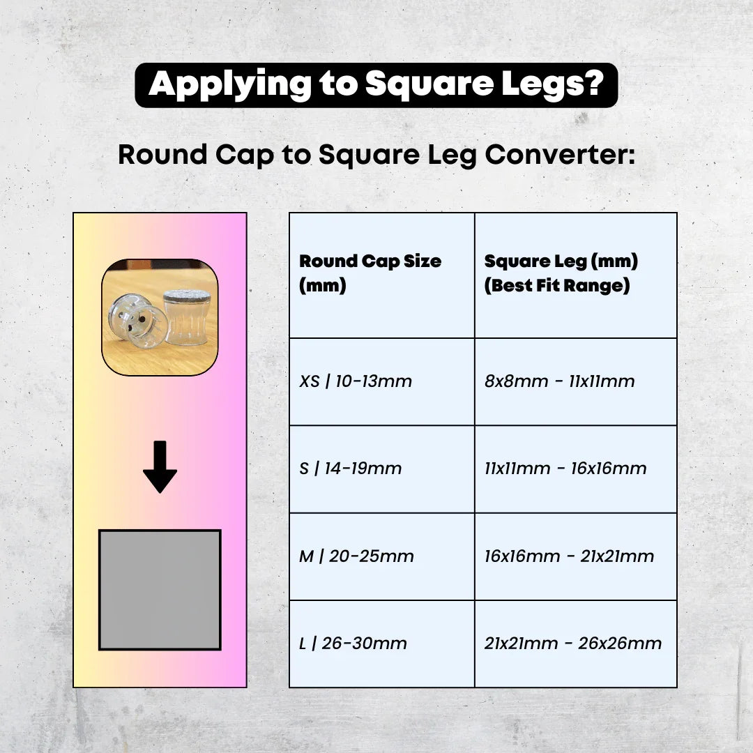 Elite Groovy Flex Silicone Chair Leg Protectors | Stretchy Edition