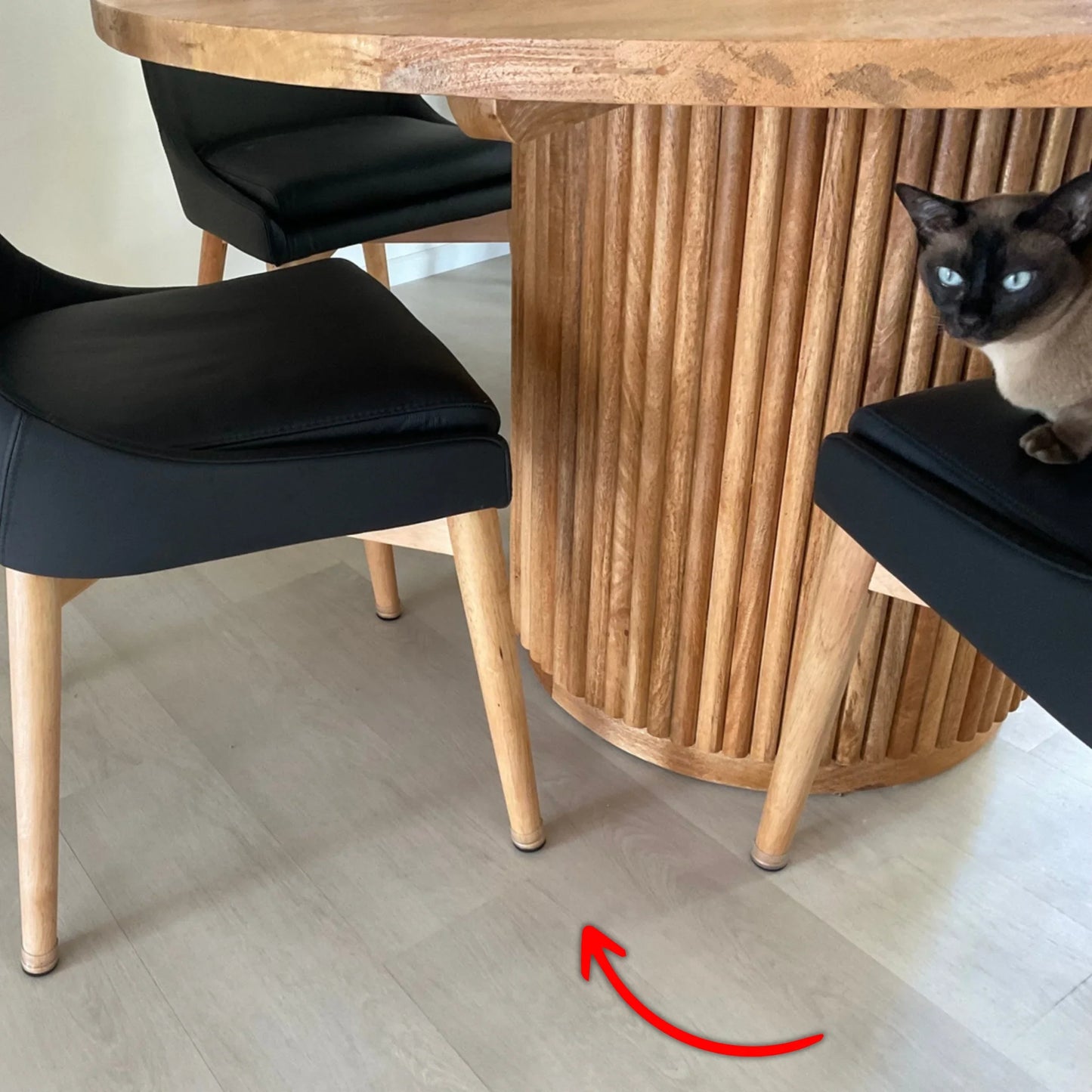 Round Felt Silicone Chair Leg Protectors | Extra-Durable Chair Floor Protectors