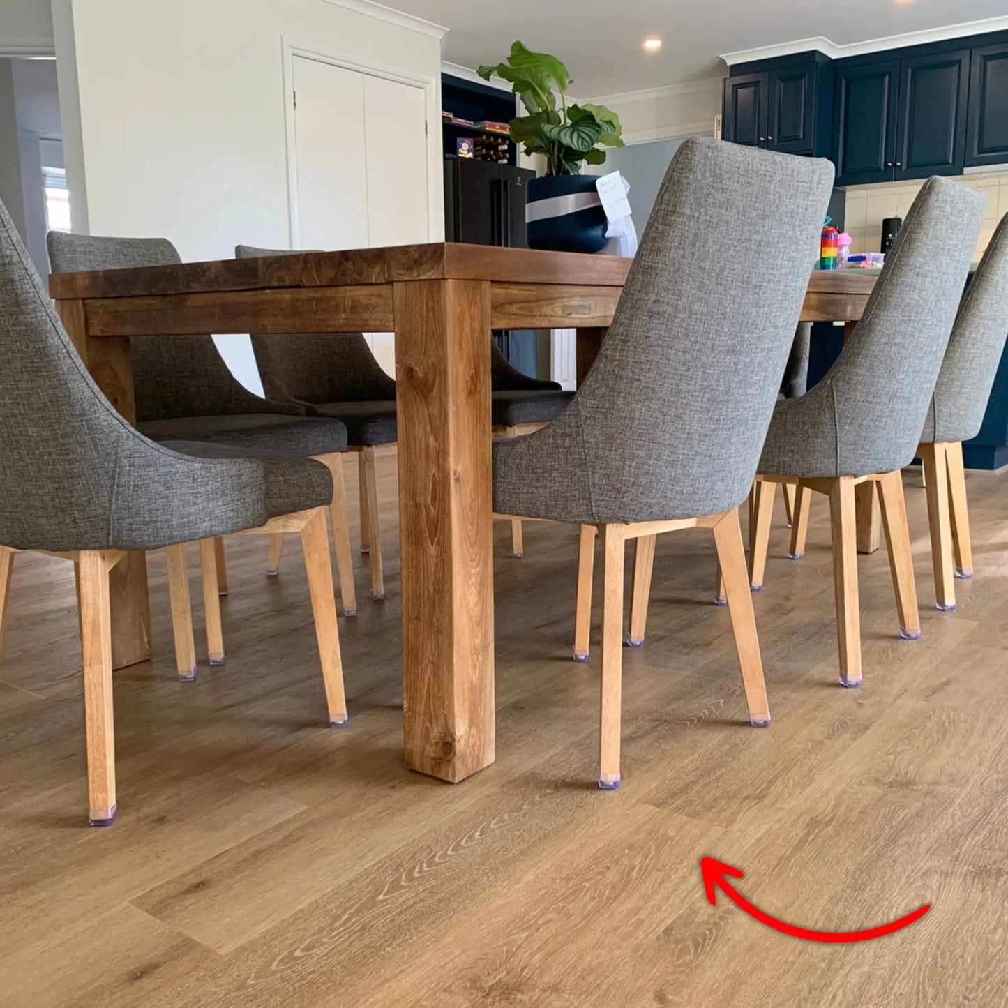 Square Felt Silicone Chair Leg Protectors | Extra-Durable Chair Floor Protectors