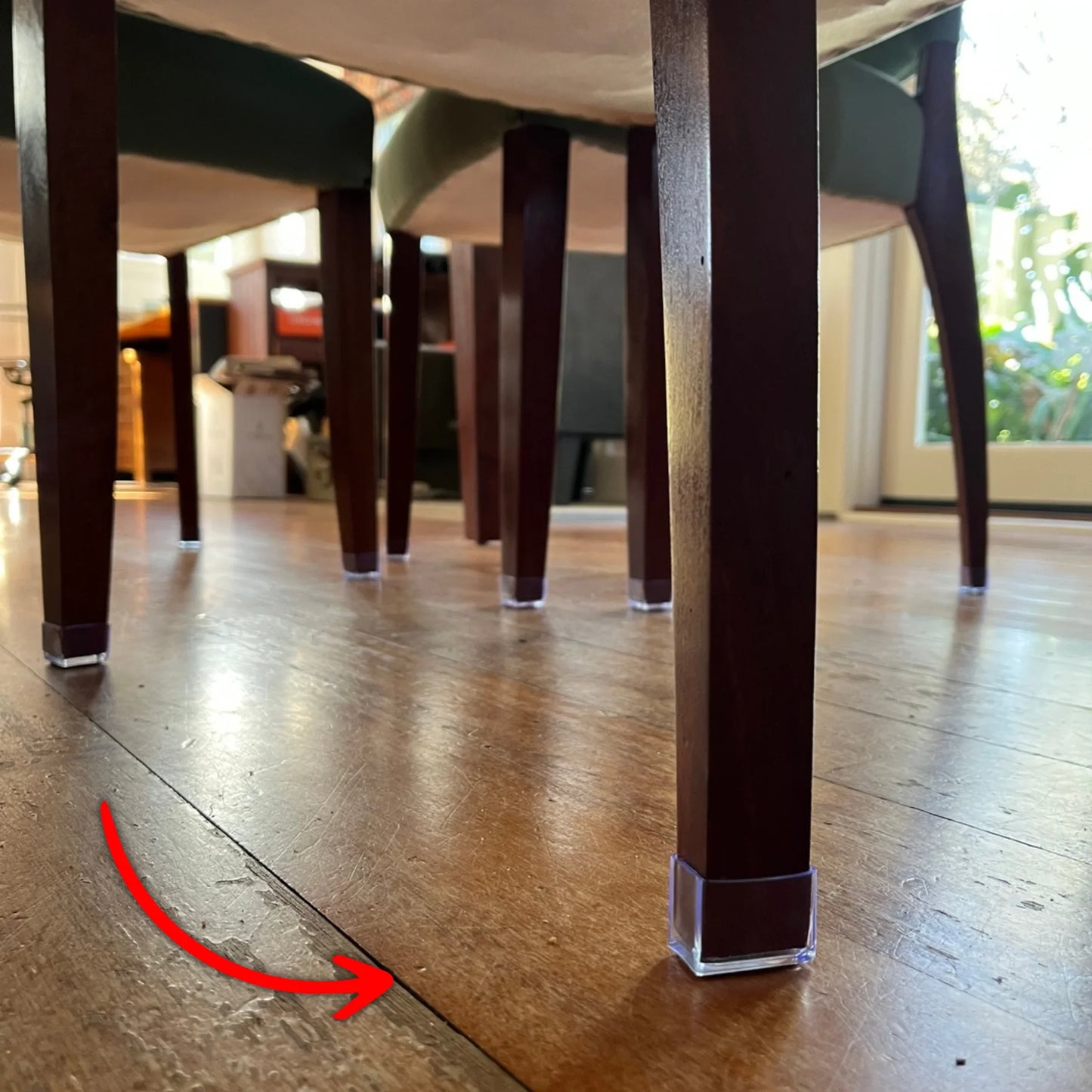 Square Felt Silicone Chair Leg Protectors | Extra-Durable Chair Floor Protectors