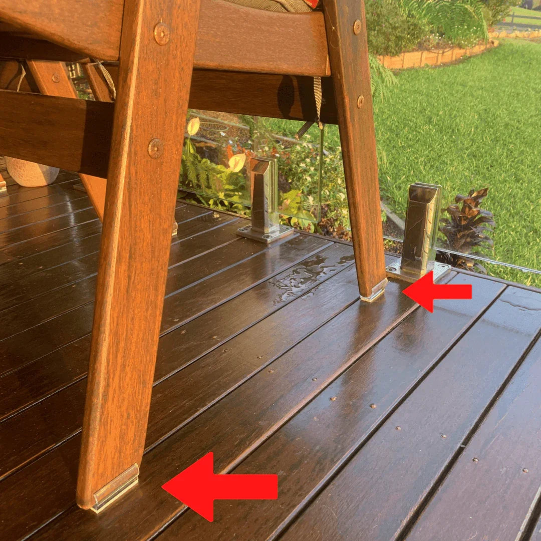 Clear Felt Clip-on Sled Chair Glides - No scratches - Chair Caps Australia - www.chaircapsaustralia.com.au