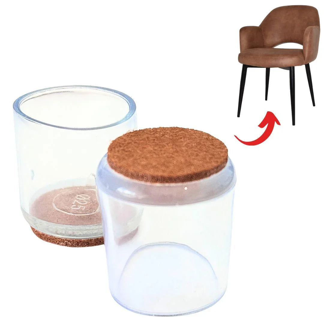 Round Felt Silicone Chair Leg Protectors | Extra-Durable Chair Floor Protectors - Chair Caps Australia - www.chaircapsaustralia.com.au
