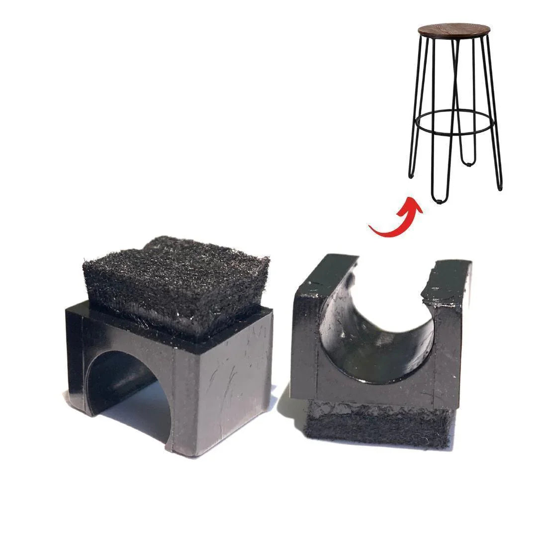 Black Clip-on Felt Sled Hair-pin Glide - 10-13mm | Floor Protection - Chair Caps Australia - www.chaircapsaustralia.com.au