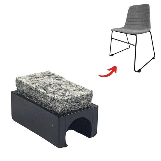 Black Clip-on Felt Sled Chair Glide - 10-13mm | Floor Protection - Chair Caps Australia - www.chaircapsaustralia.com.au