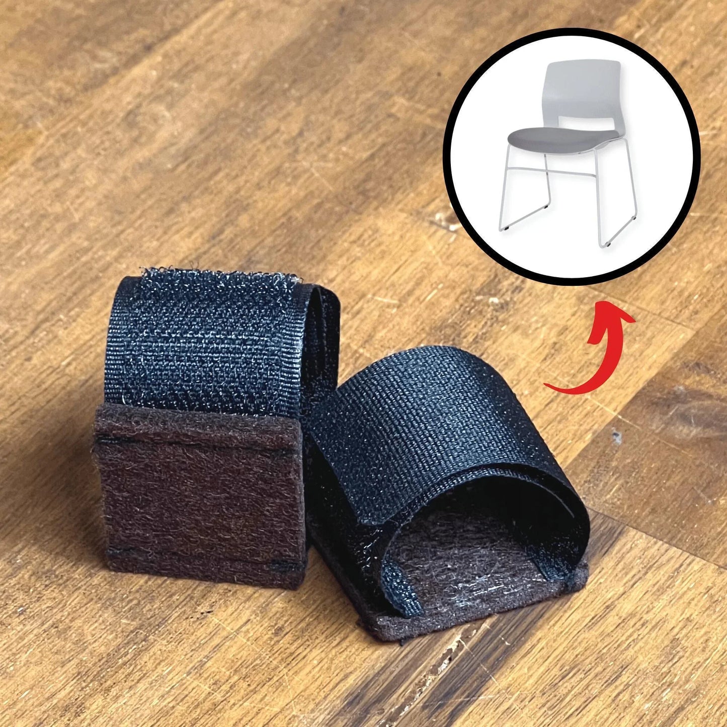 Wrap Around Felt Sled Chair Glide - No Measurements Required - Chair Caps Australia - www.chaircapsaustralia.com.au
