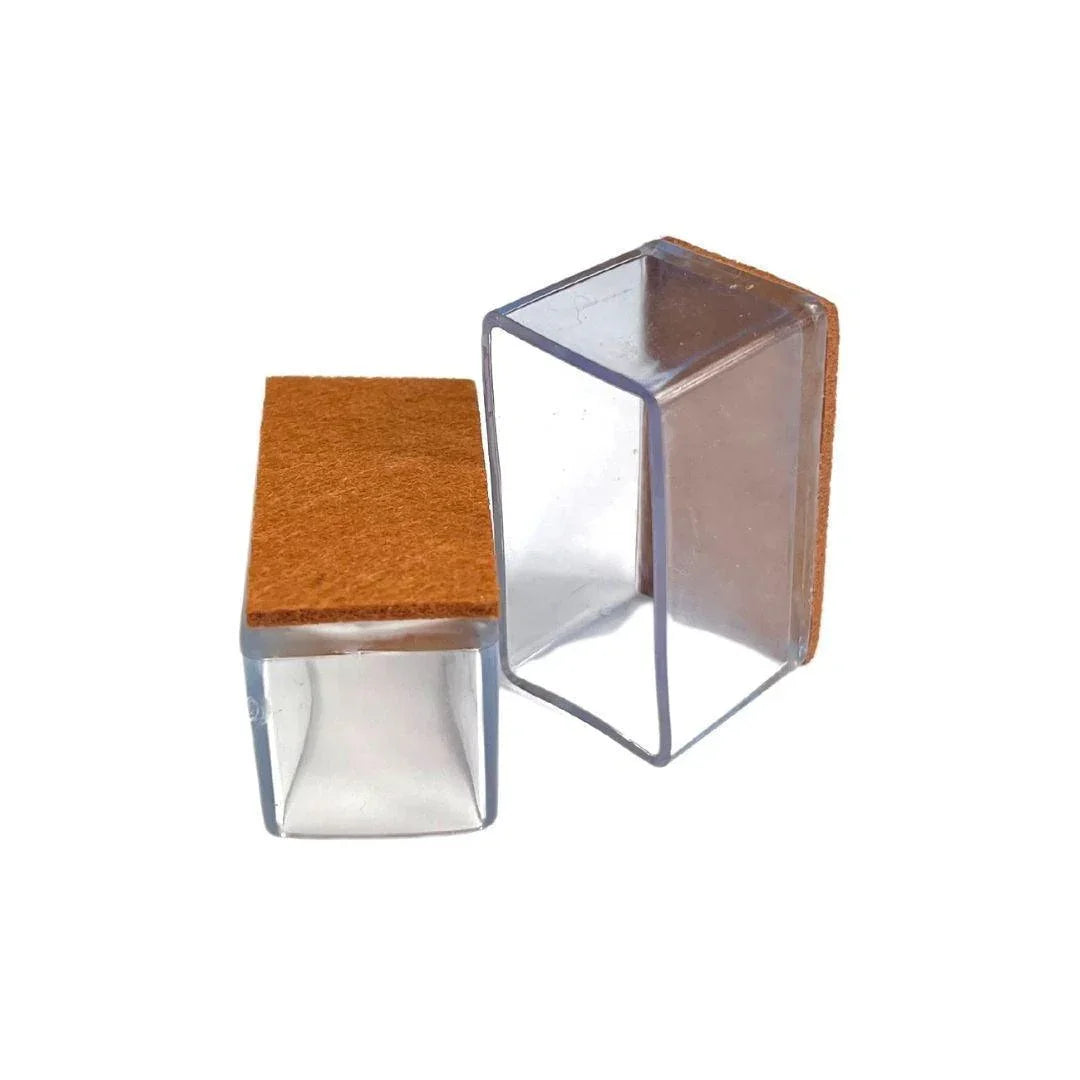 Rectangular Felt Silicone Chair Leg Protectors - Chair Floor Protectors - Chair Caps Australia - www.chaircapsaustralia.com.au