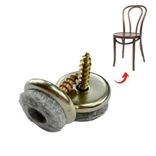 Screw In Felt Floor Protection Furniture Glides - Soft Floor Protection! - Chair Caps Australia - www.chaircapsaustralia.com.au
