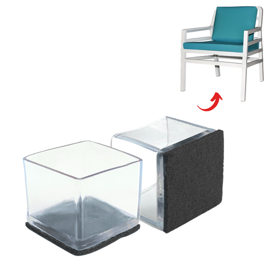 NEW | Square Silicone Felt Chair Leg Glides - Groovy Slides