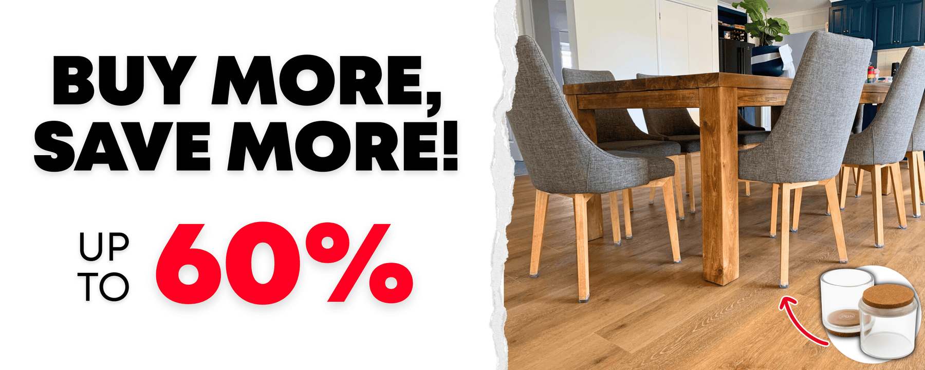 Buy more save more with Chair Caps Australia Saver Packs