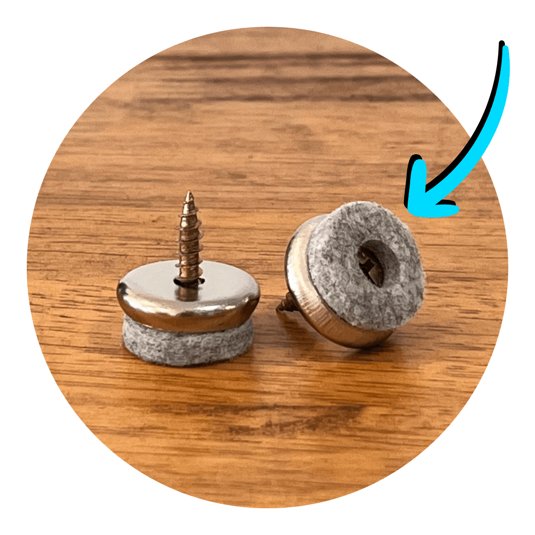 Felt Screw in Furniture Glides ChairCapsAustralia