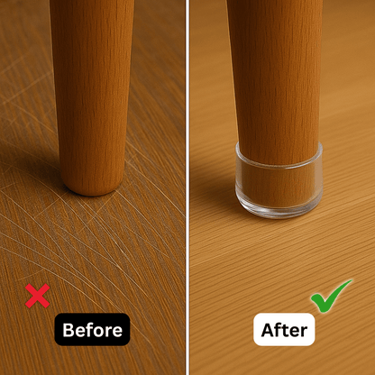 Round Felt Silicone Chair Leg Protectors | Extra-Durable Chair Floor Protectors