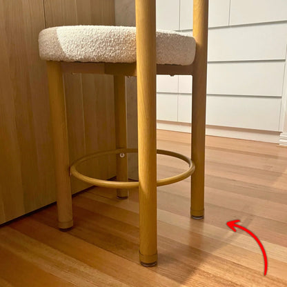 Round Felt Silicone Chair Leg Protectors | Extra-Durable Chair Floor Protectors