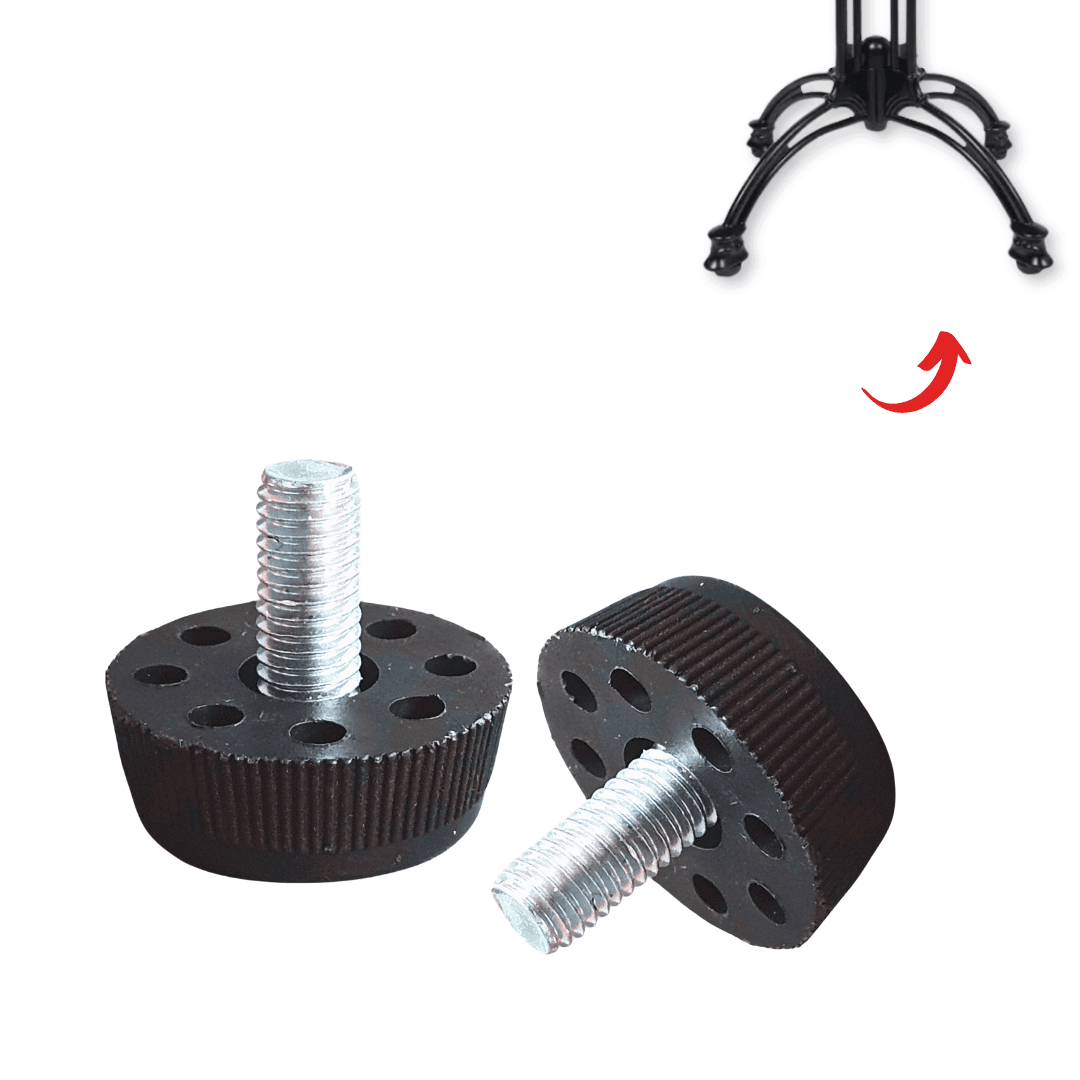 Adjustable Table Feet - 8mm | Long Lasting - Chair Caps Australia - www.chaircapsaustralia.com.au