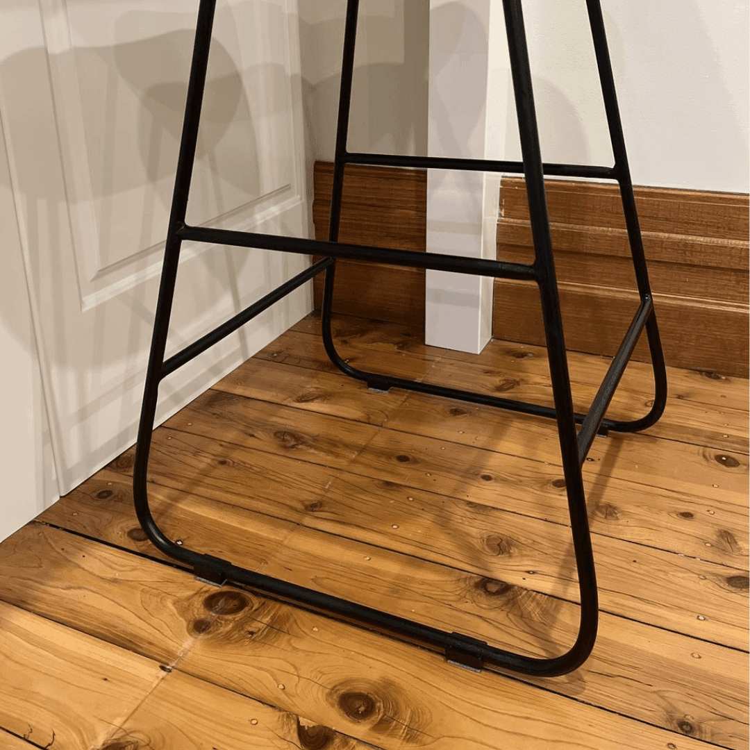 Black Clip-on Felt Sled Chair Glide - 10-13mm | Floor Protection - Chair Caps Australia - www.chaircapsaustralia.com.au