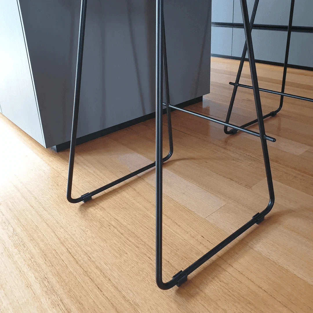 Black Clip on Sled Chair Glides Floor Protectors for Chairs
