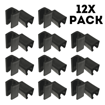 Black Clip-on Sled Chair Glides - 12x Pack