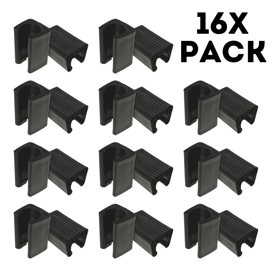 Black Clip-on Sled Chair Glides - 16x Pack