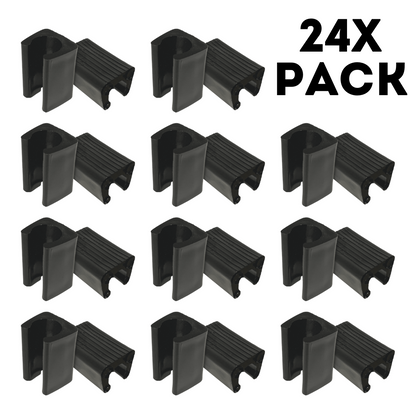 Black Clip-on Sled Chair Glides - 24x Pack