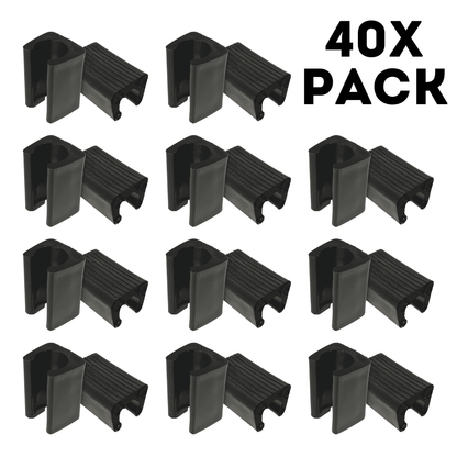 Black Clip-on Sled Chair Glides - 40x Pack