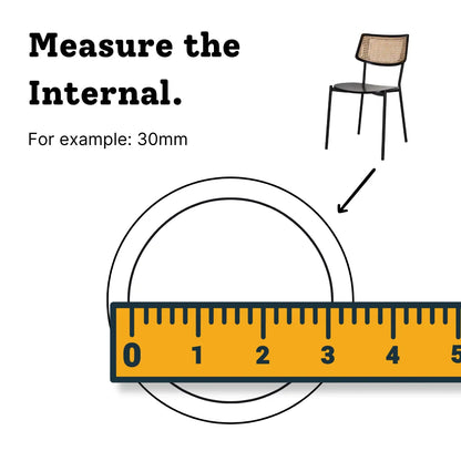 Internal Round Flat Chair Leg Protectors | Size 10mm to 45mm - Chair Caps Australia - www.chaircapsaustralia.com.au