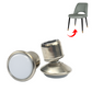 Self-Leveling Vintage Chair Leg Protector – Nickel Plated Swivel Base (NEW) - Chair Caps Australia - www.chaircapsaustralia.com.au