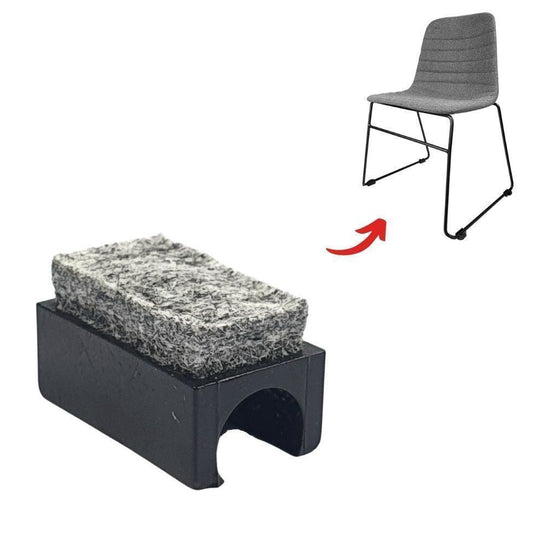 Black Clip-on Felt Sled Chair Glide - 10-13mm | Floor Protection - Chair Caps Australia - www.chaircapsaustralia.com.au