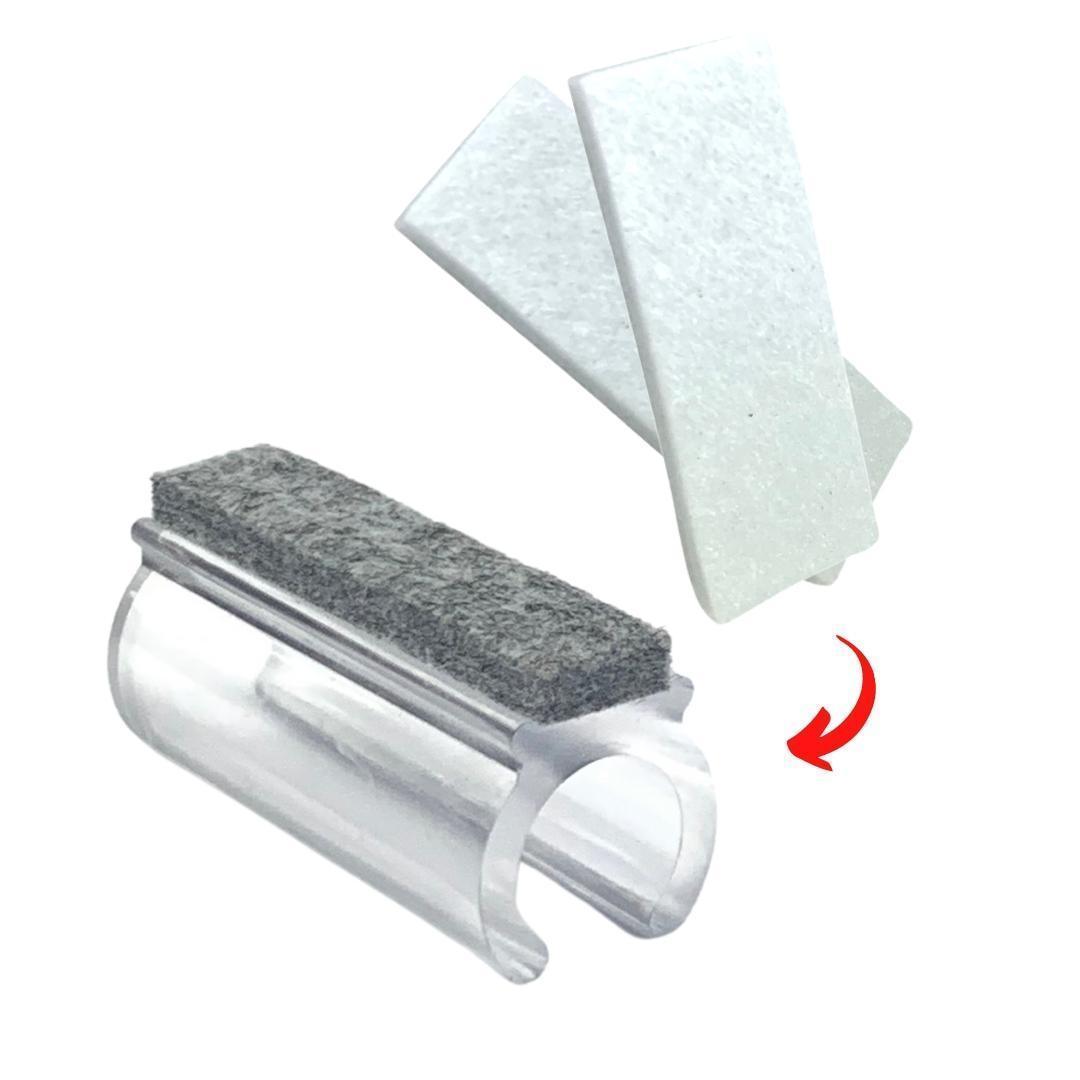 Clear Felt Clip-on Sled Chair Glides - No scratches - Chair Caps Australia - www.chaircapsaustralia.com.au