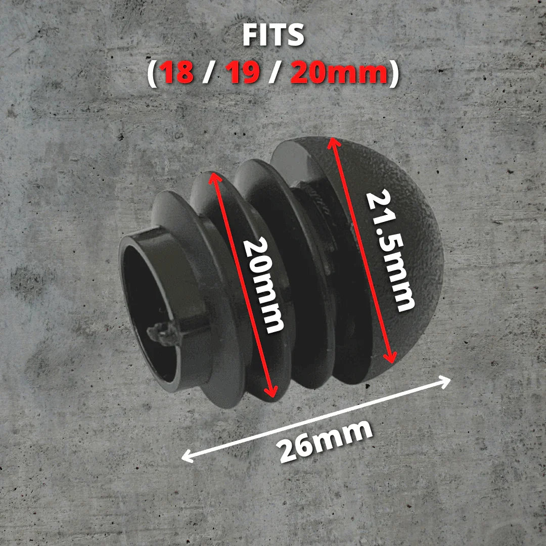 Domed Internal Stool Chair Leg Floor Protector - Replacement Cap - Chair Caps Australia - www.chaircapsaustralia.com.au