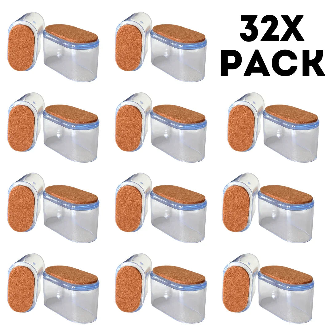 Oval Chair Leg Protector Glides 32x Pack