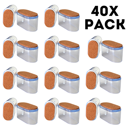 Oval Chair Leg Protector Glides - 40x Pack