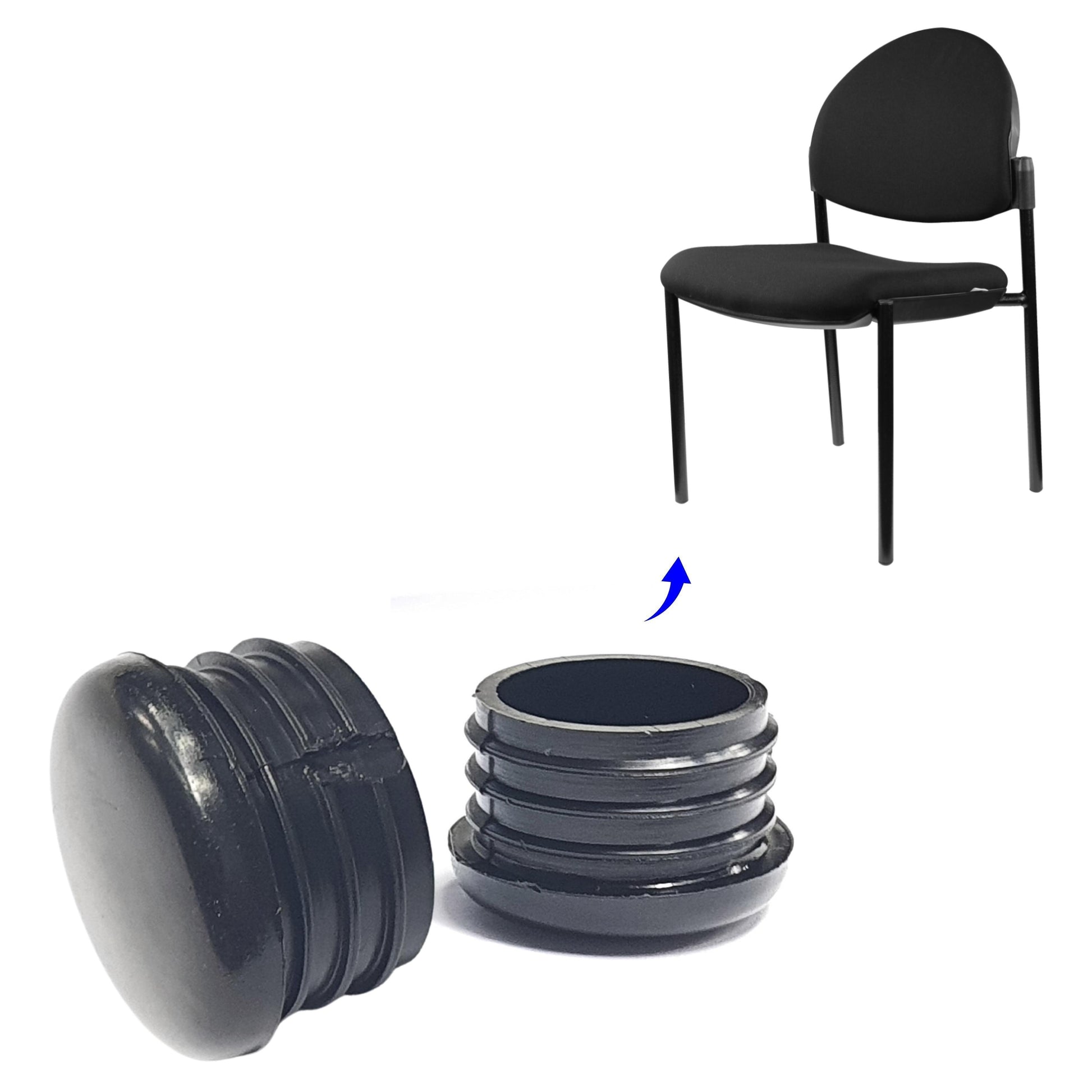 Round Flat Internal Chair Caps Easy Replacement Caps - Chair Caps Australia - www.chaircapsaustralia.com.au