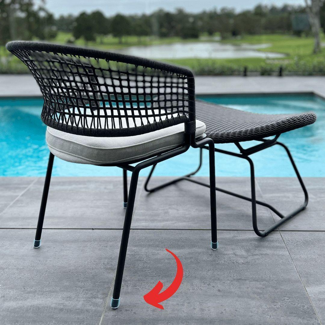 Round Silicone Chair Cap - Outdoor Furniture Leg Protection - Chair Caps Australia - www.chaircapsaustralia.com.au