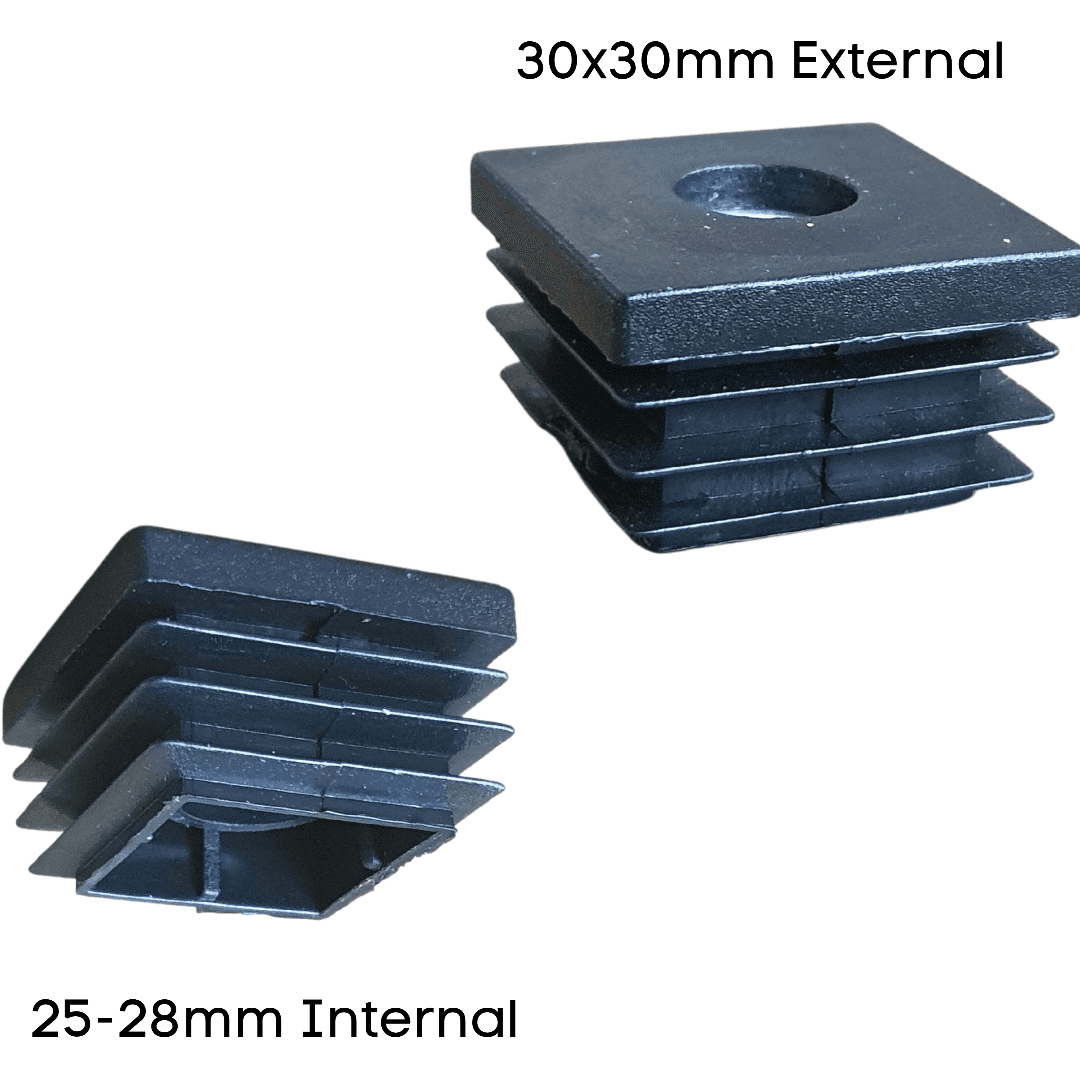 Square Internal Adaptors + 8mm Threaded - Chair Caps Australia - www.chaircapsaustralia.com.au