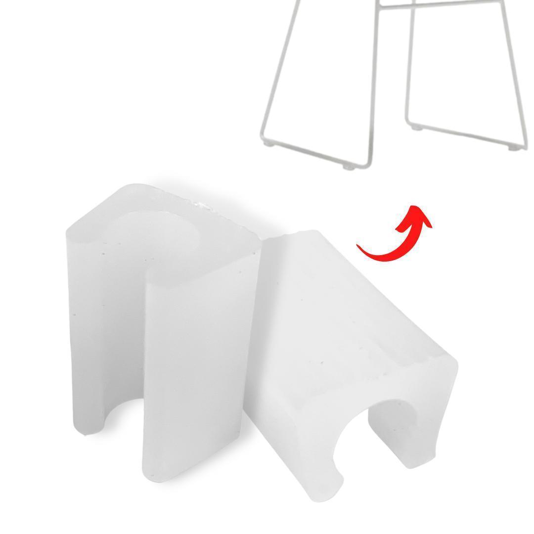 White Clip On Sled Chair Glide - Floor Protection! - Chair Caps Australia - www.chaircapsaustralia.com.au