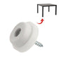 White Rubber Screw In Chair Caps - Chair Caps Australia - www.chaircapsaustralia.com.au